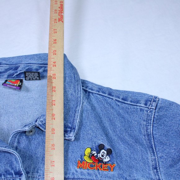 90's Mickey Mouse Denim Jacket Size 2X - Picture 6 of 9